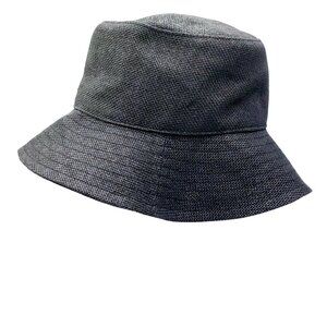 Nordstrom Gray Woven Wide Brimmed Bucket Sun Hat Classic Summer Resort Travel